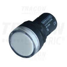 TRACON LED-es jelzőlámpa, fehér 230V AC/DC, d=16mm villanyszerelés