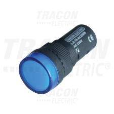 TRACON LED-es jelzőlámpa, kék 24V AC/DC, d=16mm villanyszerelés