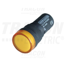 TRACON LED-es jelzőlámpa, sárga 400V AC, d=16mm villanyszerelés
