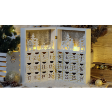TRACON LED karácsonyi adventi kalendárium, elemesTimer 6+18h, 8LED, 3000K, 2xAAA karácsonyi dekoráció