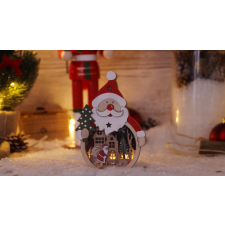 TRACON LED karácsonyi dekoráció, mikulás, elemesTimer 6+18h,3LED, 3000K, 2xAAA karácsonyi dekoráció