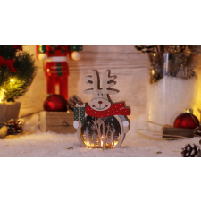 TRACON LED karácsonyi dekoráció, szarvas, elemesTimer 6+18h,3LED, 3000K, 2xAAA karácsonyi dekoráció