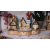 TRACON LED karácsonyi falu, fa, elemesTimer 6+18h,7LED, 3000K, 2xAA
