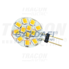 TRACON LG4K2NW LED fényforrás 12 VAC/DC, 2 W, 4000 K, G4, 140 lm, 180°, EEI=A+