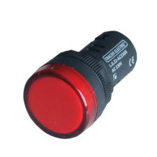 TRACON LJL22-RE LED-es jelzőlámpa, piros 230V AC/DC, d=22mm világítás