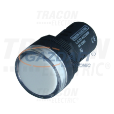 TRACON LJL22-WD LED-es jelzőlámpa, fehér 48V AC/DC, d=22mm világítás