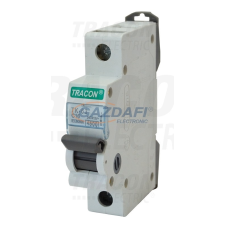 TRACON MB-1B-20 Kismegszakító, 1 pólus, B karakterisztika 20A, 4,5 kA villanyszerelés