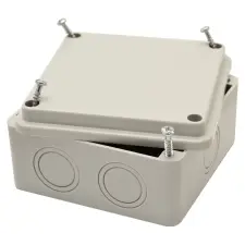 TRACON MED10105 Elektronikai doboz, világos szürke, teli fedéllel 100×100×50mm, IP54 villanyszerelés