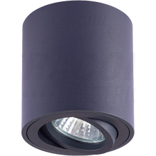 TRACON Mennyezeti spot lámpatest, hengeres, dönthető, fekete 100-240VAC, 50Hz, 1xGU10, max.35W világítás