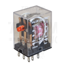 TRACON Miniatűr relé110V DC / 3×CO, (3A, 230V AC / 28V DC) villanyszerelés