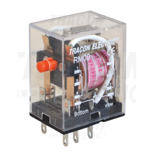 TRACON Miniatűr relé 24V DC / 2×CO, (3A, 230V AC / 28V DC) villanyszerelés