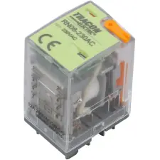 TRACON Miniatűr teljesítményrelé tesztgombbal és állapotjelzéssel 12V DC / 2×CO villanyszerelés