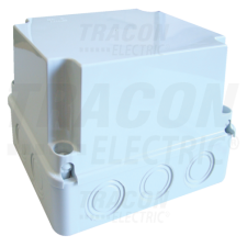 TRACON Műanyag doboz, kikönnyített, világos szürke, teli fedéllel250×200×160mm, IP55 villanyszerelés