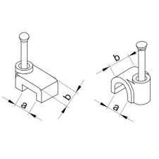 TRACON N3 Kábelszorító bilincs, szeggel (100db) d=9mm, PE barkácsolás, csiszolás, rögzítés
