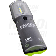 TRACON Nagy teljesítményű LED kézilámpa 5/1W, 6500K, 3,7V, 4400 mAh,Li-Ion,500/100lm,3/12h,IP54,IK08 villanyszerelés