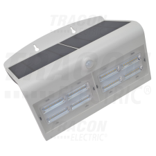 TRACON Napelemes LED fali világítótest mozgásérzékelővel, fehér 6,8 W, 4000 K, 800 lm, IP65, 3,7 V, 4 Ah kültéri világítás