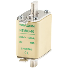 TRACON NTM00-6 Késes biztosító 500V AC, 6A, 00, 120kA, aM villanyszerelés