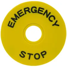 TRACON NYG3-ES90 EMERGENCY STOP lap d=90mm; h=2mm; ABS villanyszerelés