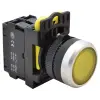 TRACON NYG3-LY Világító nyomógomb, sárga 1×NO, 5A/230V AC-15, IP65, LED 230V AC/DC