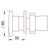 TRACON NYGBR42PTS Tokozott gombafejű vészgomb, fémalap, piros sárga fedéllel 1×NC, 3A/400V AC, IP42, d=40mm