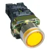 TRACON NYGBW33S Világító nyomógomb, fémalapra szerelt, sárga, glim 1×NO, 3A/400V AC, 230V, IP42