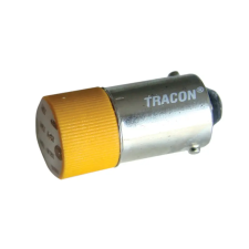 TRACON NYGL-AC400Y LED-es jelzőizzó, sárga 400V AC/DC, Ba9s izzó