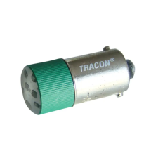TRACON NYGL-ACDC230G LED-es jelzőizzó, zöld 230V AC/DC, Ba9s villanyszerelés