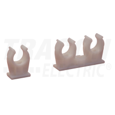 TRACON Pattintható kábel- és csőrögzítő, tiplivel+csavarral, fehér2×(d=14-15mm), PP villanyszerelés