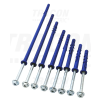 TRACON Peremes dübel, hatlapfejű peremes csavarral M10×80mm, PA6.6