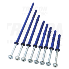 TRACON Peremes dübel, hatlapfejű peremes csavarralM10×140mm, PA6.6 villanyszerelés
