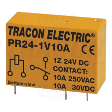 TRACON Print relé 24VDC/10A villanyszerelés