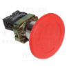 TRACON Reteszelt gombafejű vészgomb, fémalap, piros, elfordítással1×NC, 3A/400V AC, IP42, d=40mm