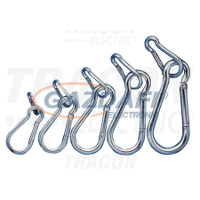 TRACON RKARA12 Karabiner, rugós, acél d=12mm, 2700N villanyszerelés