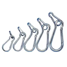 TRACON RKARA12 Karabiner, rugós, acél d=12mm, 2700N villanyszerelés