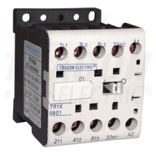 TRACON Segédkontaktor660V, 50Hz, 6A, 2,2kW, 110V AC, 3×NO+1×NO villanyszerelés