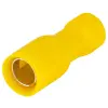 TRACON SHA4 Szigetelt hengeres csatlakozó aljzat, elektrolitréz, sárga 6mm2, (d1=3,5mm, d2=5mm), PVC