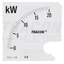 TRACON Skálalap W72-400V/4 műszerhez 0 - 240 kW villanyszerelés