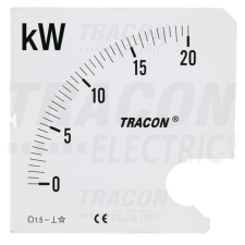TRACON Skálalap W72-400V/4 műszerhez 0 - 640 kW villanyszerelés