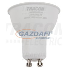 TRACON SMDSGU107CW Műanyag házas SMD LED spot fényforrás SAMSUNG chippel 230V,50Hz,GU10,7W,580lm,6500K,120°,SAMSUNG chip,EEI=A+ izzó