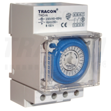 TRACON Sorolható kapcsolóóra, napi, elektromechanikus230V, 16(4) A villanyszerelés