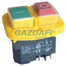 TRACON SSTM-04 Relés biztonsági kapcsoló, csavarozható, sárga kerettel 15A/250VAC, IP55 villanyszerelés