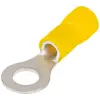 TRACON SSZ4 Szigetelt szemes saru, ónozott elektrolitréz, sárga 6mm2, M4, (d1=3,4mm, d2=4,4mm), PVC