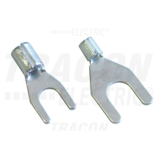 TRACON Szigeteletlen 2,5mm2, M3 villás saru, ónozott elektrolitréz villanyszerelés