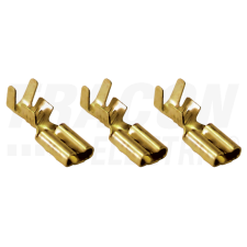 TRACON Szigeteletlen rátolható csatlakozó hüvely, sárgaréz4,8×0,5mm, 0,5-1mm2 villanyszerelés