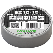 TRACON Szigetelőszalag, szürke10m×15mm, PVC, 0-90°C, 40kV/mm villanyszerelés