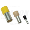 TRACON Szigetelt (PA6.6) érvéghüvely 2,5mm2, L=19,2mm, ónozott elektrolitréz, szürke