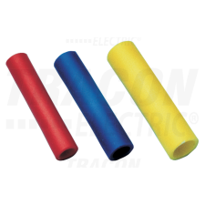 TRACON Szigetelt toldóhüvely, ónozott elektrolitréz, piros1,5mm2, (L=25mm, d1=2mm), PVC villanyszerelés