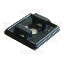 TRACON TALP191-2 Öntapadós/csavarozható, 2oldalt fűzhető kötegelő talp,fekete 18,7×18,7mm, d=4,4mm,PA6.6 villanyszerelés