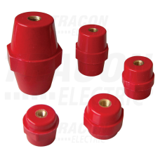 TRACON Támszigetelő, piros H=51mm, M10 villanyszerelés