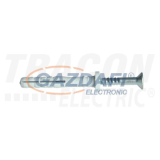 TRACON TB635 Beüthető tipli+csavar, szürke M6×35mm, PA6.6 villanyszerelés